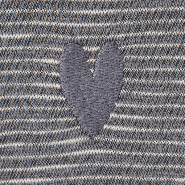 Women's Crusher Striped Boxy Tee - Dragon Eye Heart (Iron Grey)