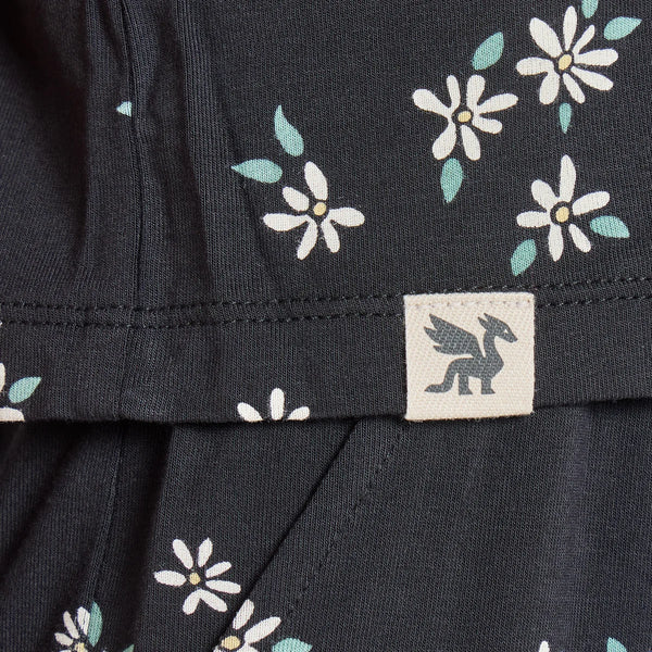 Women's Lightweight Boxy Sleep Tee - Wild Daisy Pattern