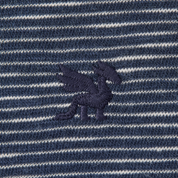 Men's Long Sleeve Hooded Slub Tee - Striped LIG Dragon (Inkwell Blue)