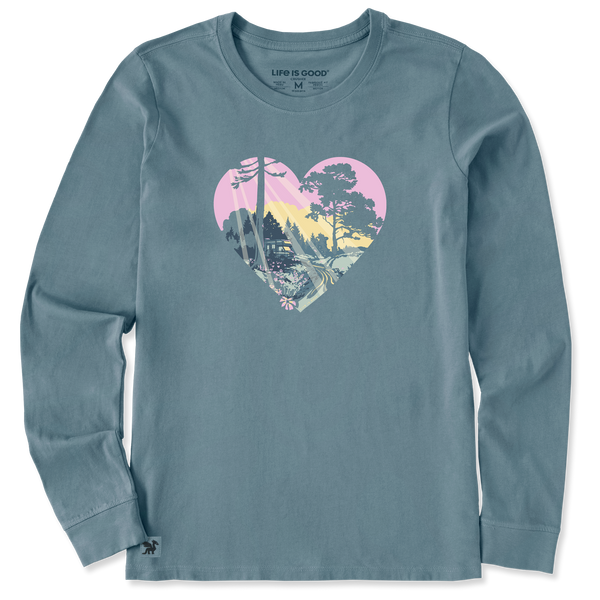 Women's Long Sleeve Crusher Tee - Heart RV