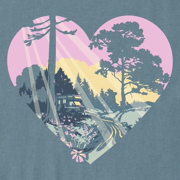 Women's Long Sleeve Crusher Tee - Heart RV