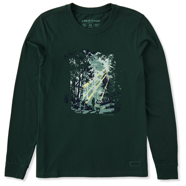 Women's Long Sleeve Crusher Tee - Sunbeam Hike TrlnGn