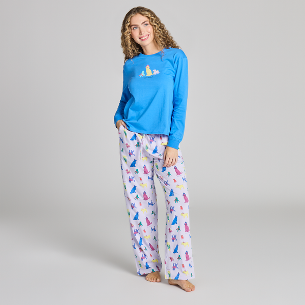 Women's Snuggle Up Sleep Pants - Warm Winter Dogs