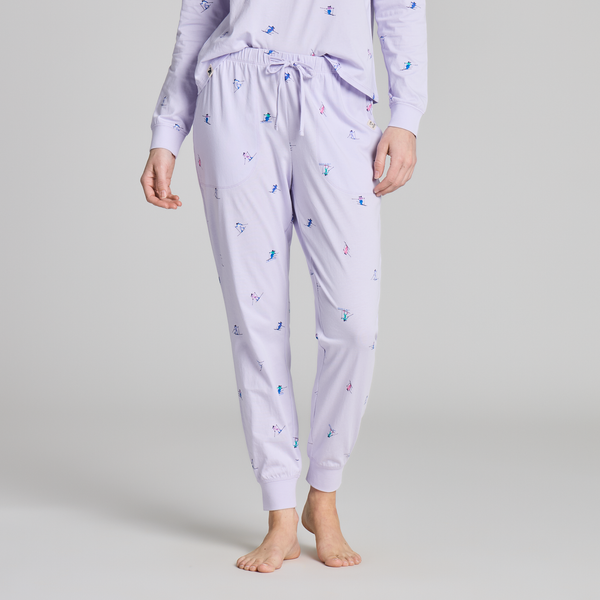Women's Snuggle Up Sleep Jogger - Ski Ya Later Pattern