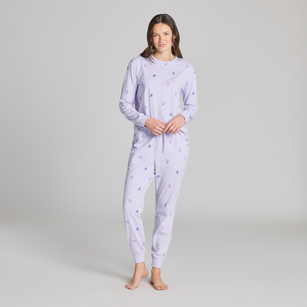 Women's Snuggle Up Sleep Jogger - Ski Ya Later Pattern