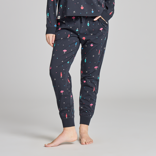 Women's Snuggle Up Sleep Jogger - Retro Ornament