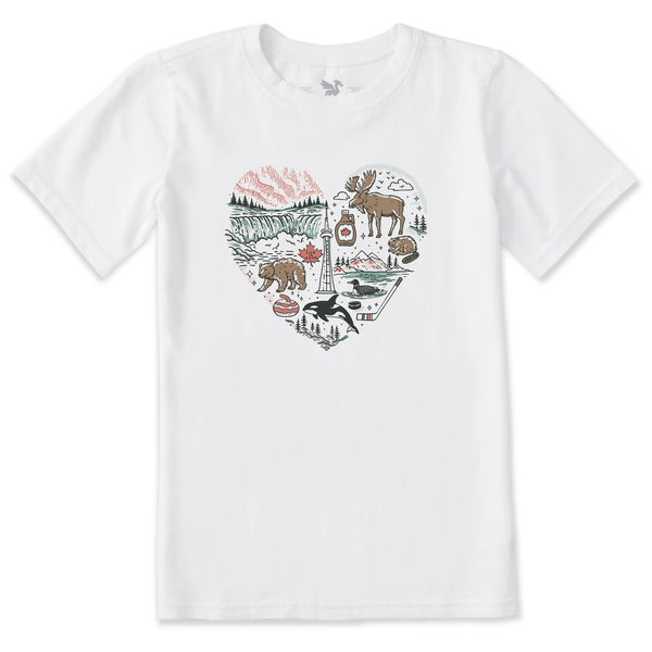 Kids's Crusher Tee - Canadian Heart