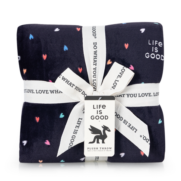 Plush Throw Blanket - Ditsy Hearts