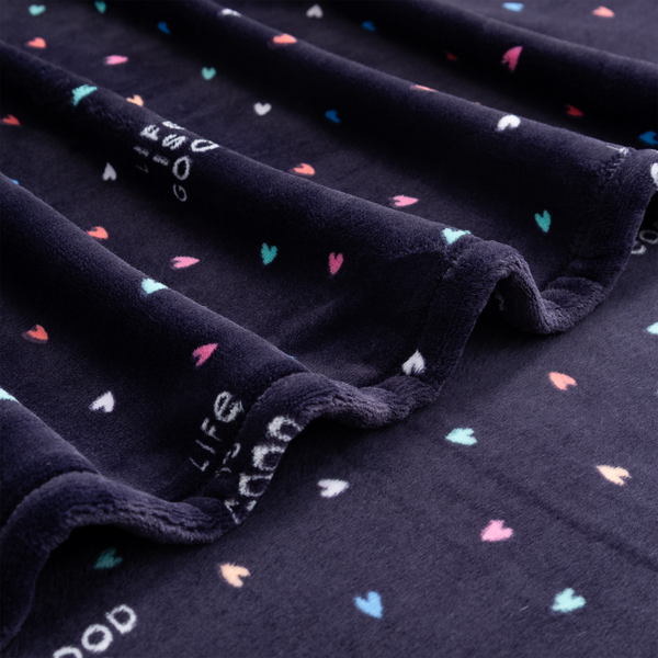 Plush Throw Blanket - Ditsy Hearts