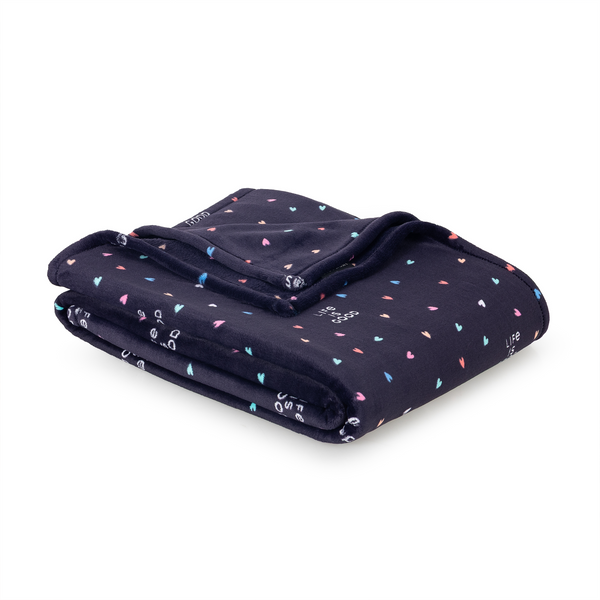 Plush Throw Blanket - Ditsy Hearts