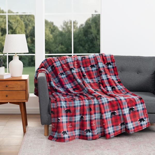 Plush Throw Blanket - Santa Bear