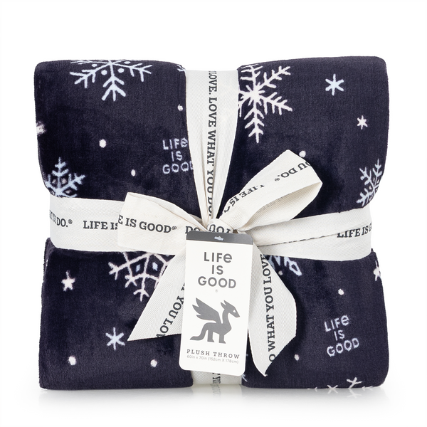 Plush Throw Blanket - Snowflakes