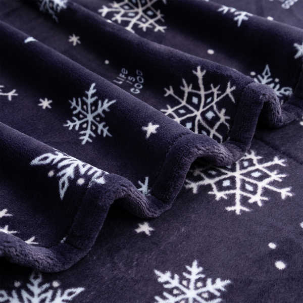 Plush Throw Blanket - Snowflakes