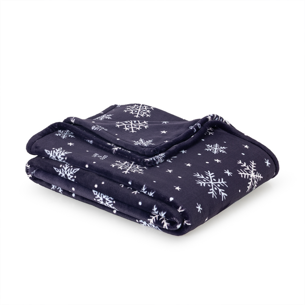 Plush Throw Blanket - Snowflakes