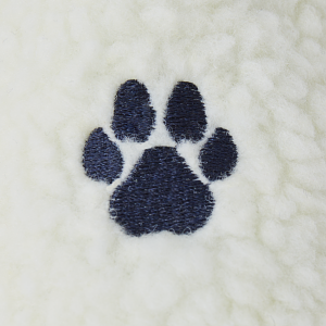 Women's Fleece Clog Slipper - White Dog Paw