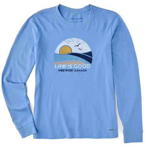 Women's Long Sleeve Crusher Tee - Clean Ocean Westport
