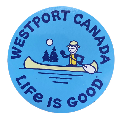 4" Circle Sticker Westport Jake Canoe