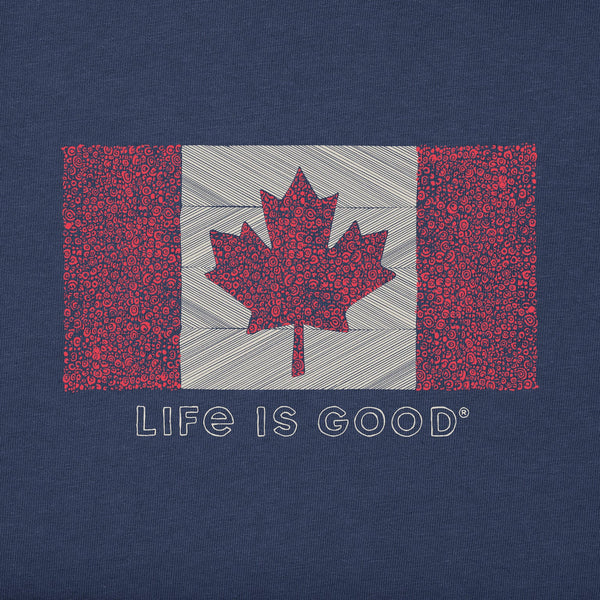 Women's Crusher Vee - Canada Floral Flag