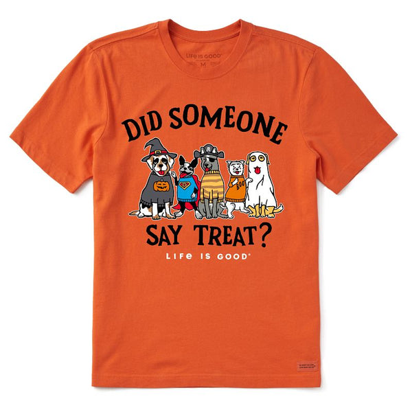 Men's Short Sleeve Crusher-Trick or Treat Dogs