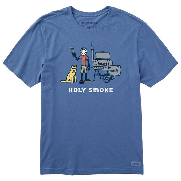 Men's  Crusher Tee Jake and Rocket Holy Smoke (BBQ Smoker)
