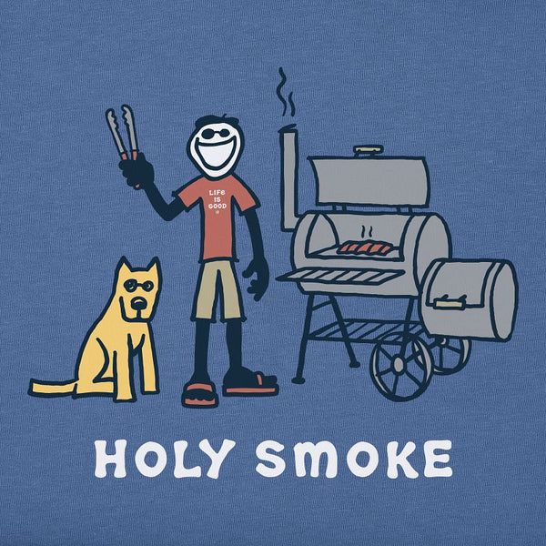 Men's  Crusher Tee Jake and Rocket Holy Smoke (BBQ Smoker)
