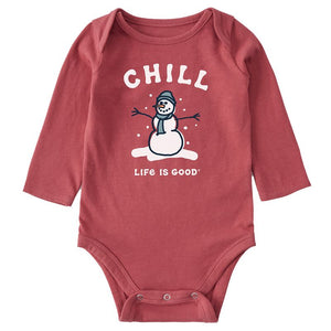 Baby Bodysuit Long Sleeve-Chill Snowman