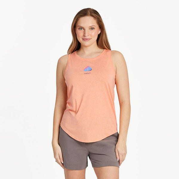 Women's Cationic Active Tank Simple Leaf