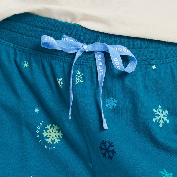 Women's Snuggle Up Sleep Pants-Snow Flurries