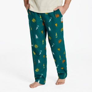 Men's Classic Sleep Pants Beer Pattern