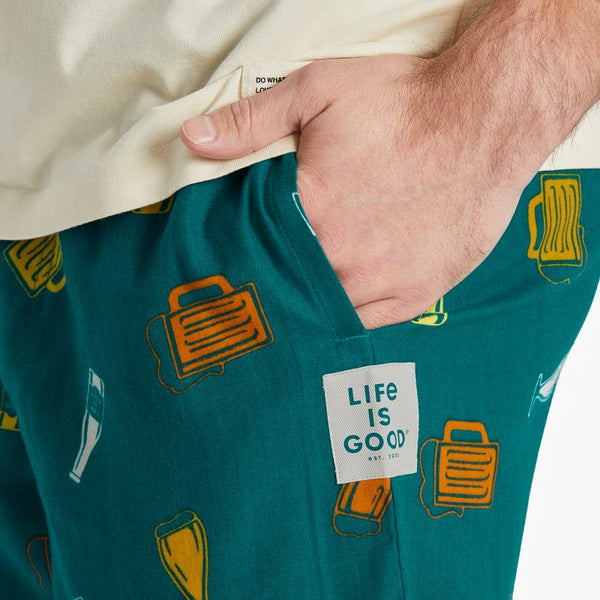 Men's Classic Sleep Pants Beer Pattern