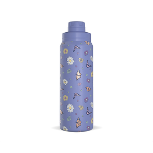 26oz Stainless Steel Water Bottle-Butterflies and Daisies
