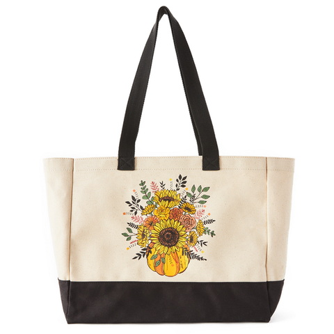 Fall Pumpkin Cotton Canvas Tote (GIFT WITH PURCHASE) $150 min purchase