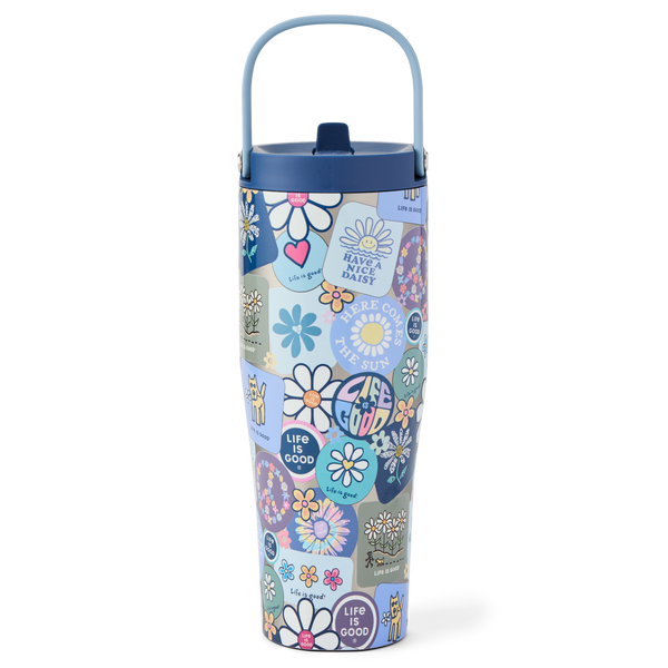 30oz Go Cup XL - Floral Sticker