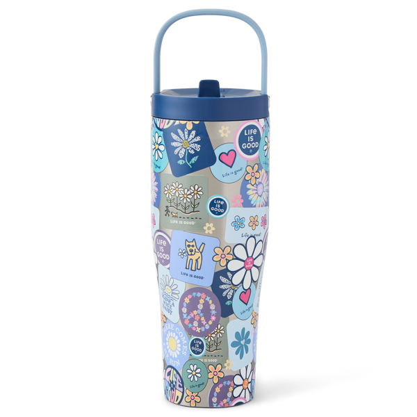 30oz Go Cup XL - Floral Sticker