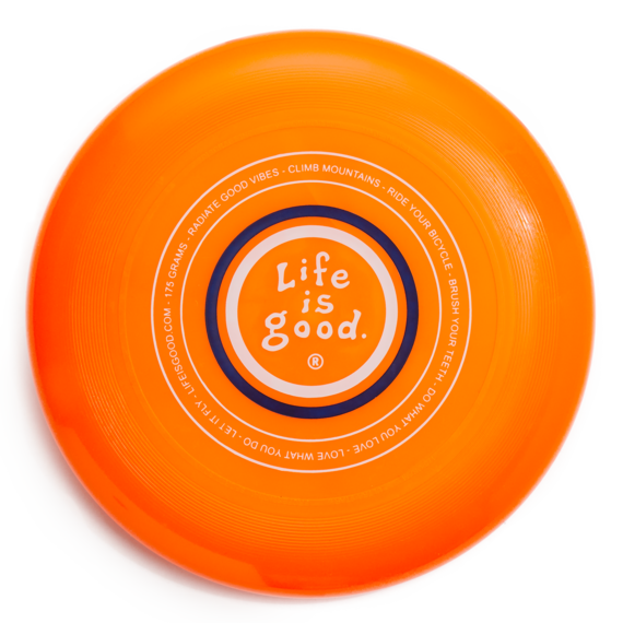 Disc-Life is Good Vintage Wordmark Orange