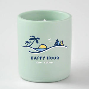 Soy Candle - HAPPY HOUR PALM SUNSET (Mahogany/Eucalyptus Air)