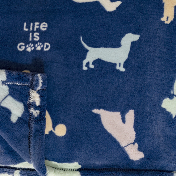 Plush Throw Blanket - Life is Good Dog