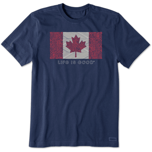 Men's Crusher Tee-Canada Floral Flag