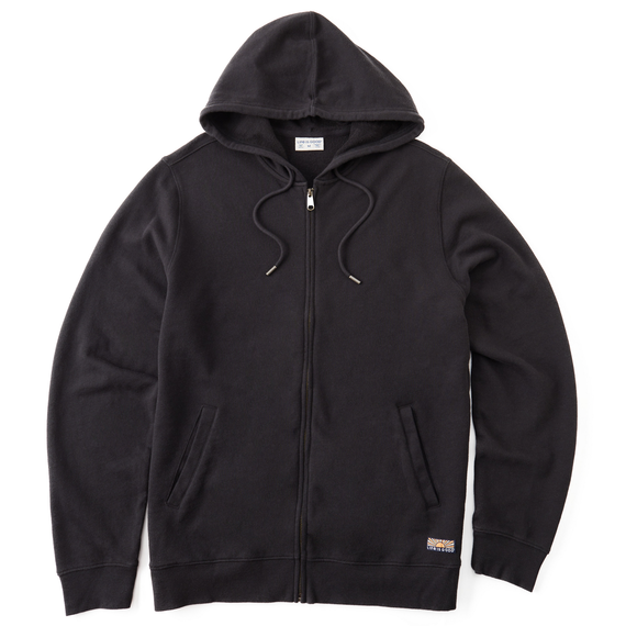 French terry black hoodie clearance