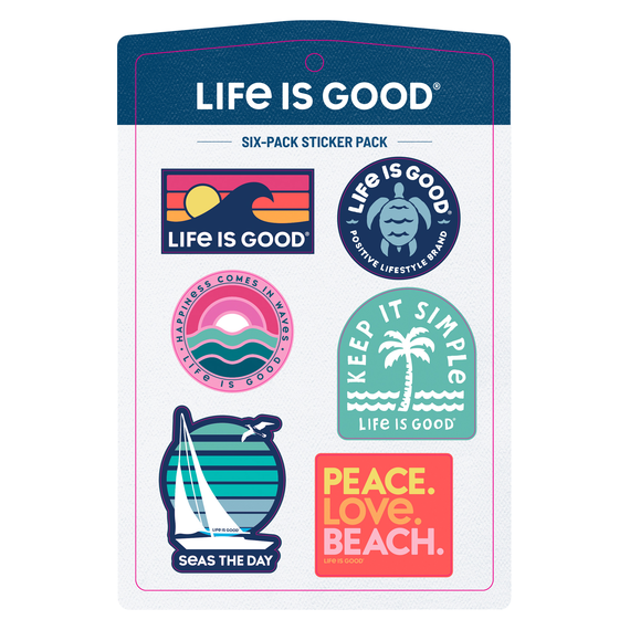 Six-Pack Sticker Pack Beach