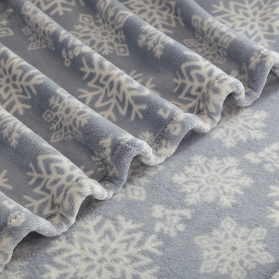 Plush Throw Blanket - Snowflake