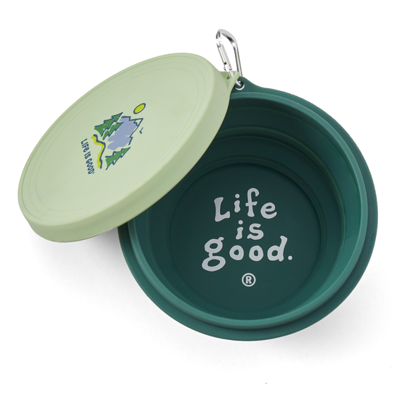 Vintage Mountain Silicone Travel Bowl with Lid