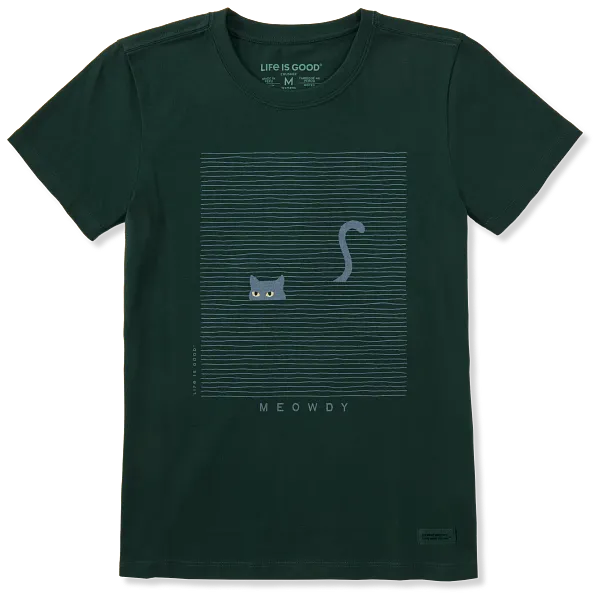 Women's Crusher Tee - Meowdy Water Cat - Life is Good Westport, Canada