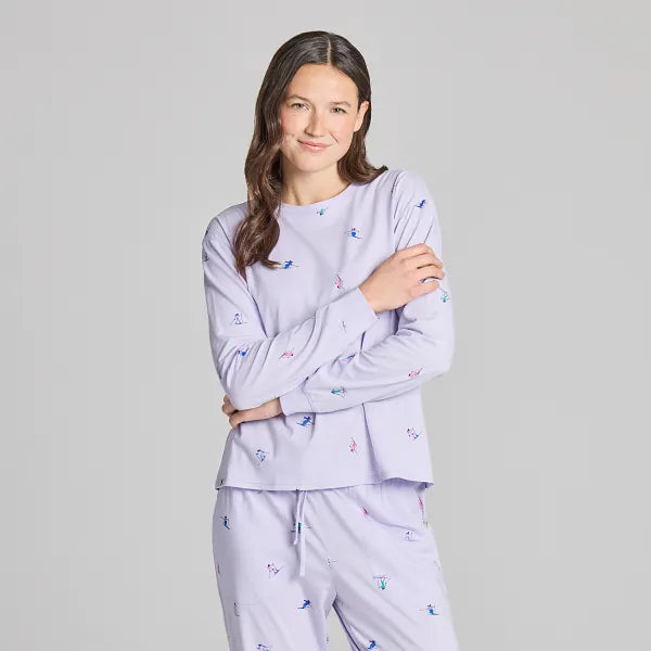 Women's Snuggle Sleep Long Sleeve Tee - Ski Ya Later