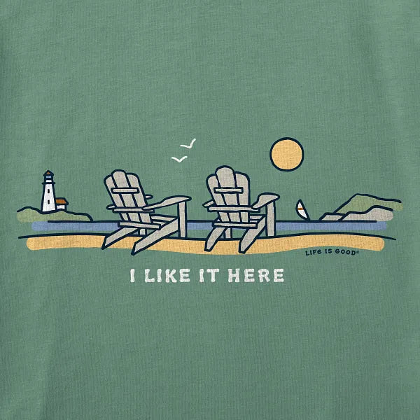 Women's Long Sleeve Crusher Vee - I Like it Here