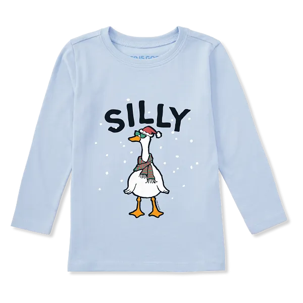 Toddler Long Sleeve Crusher Tee - Silly Goose
