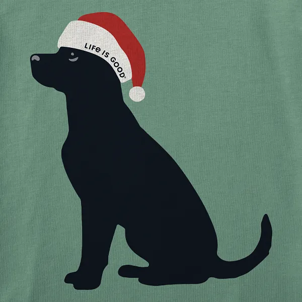 Kids Long Sleeve Crusher Tee - Christmas Dog