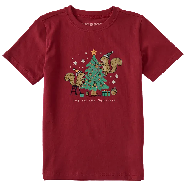 Kids Short Sleeve Crusher - Joy to the Squirrel