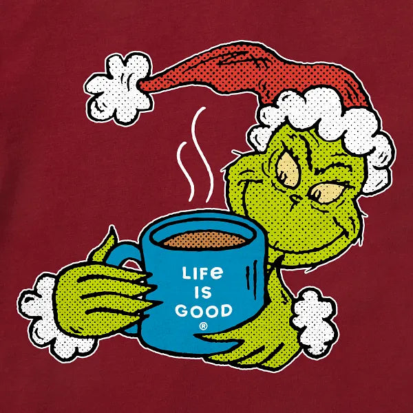 Women's Long Sleeve Crusher Tee - Grinch Coffee