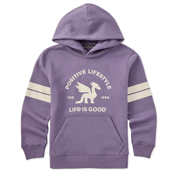Kids Good Vibes Fleece Hoodie - Positive Lifestyle Dusk Purple